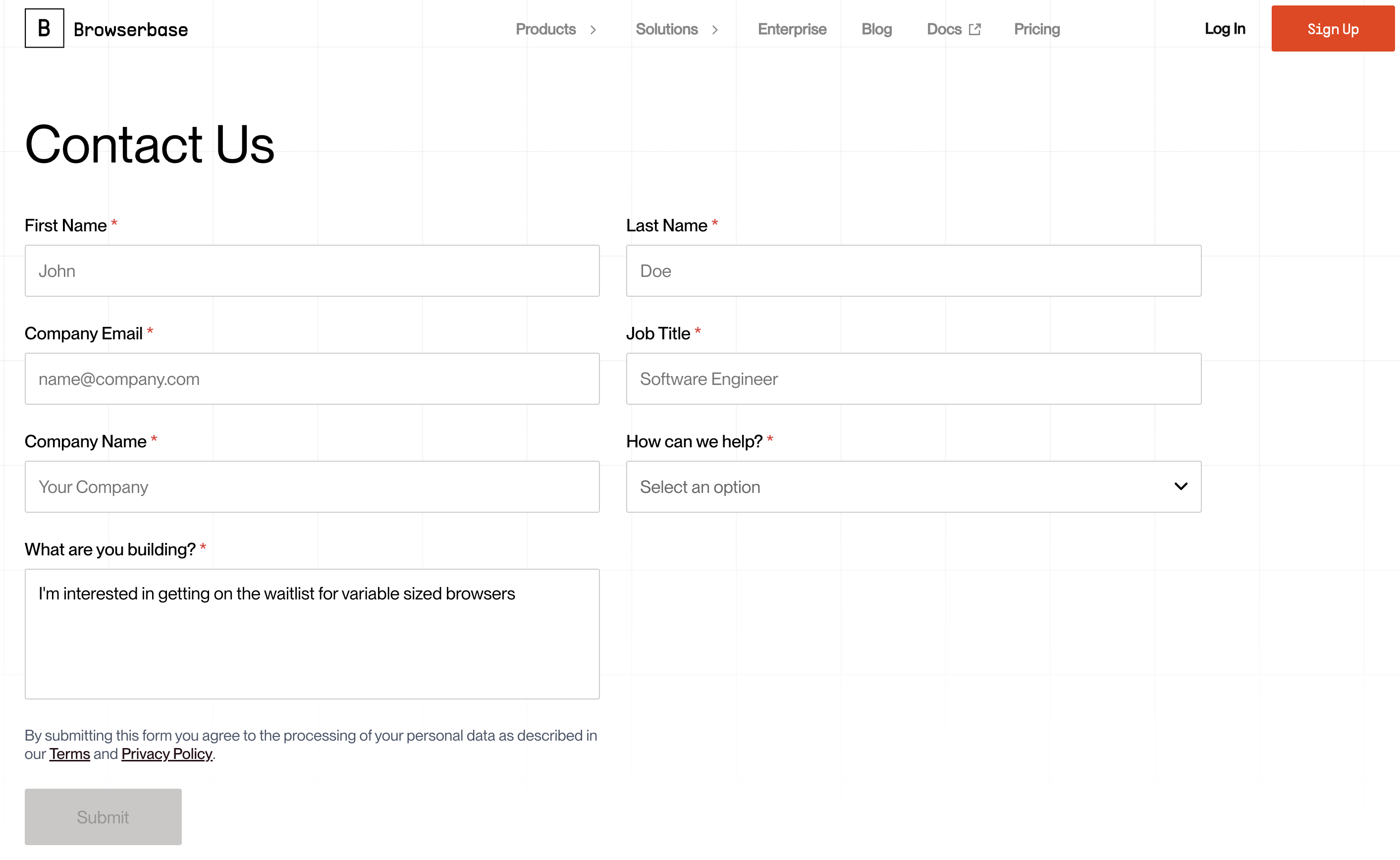 Automate online form filling